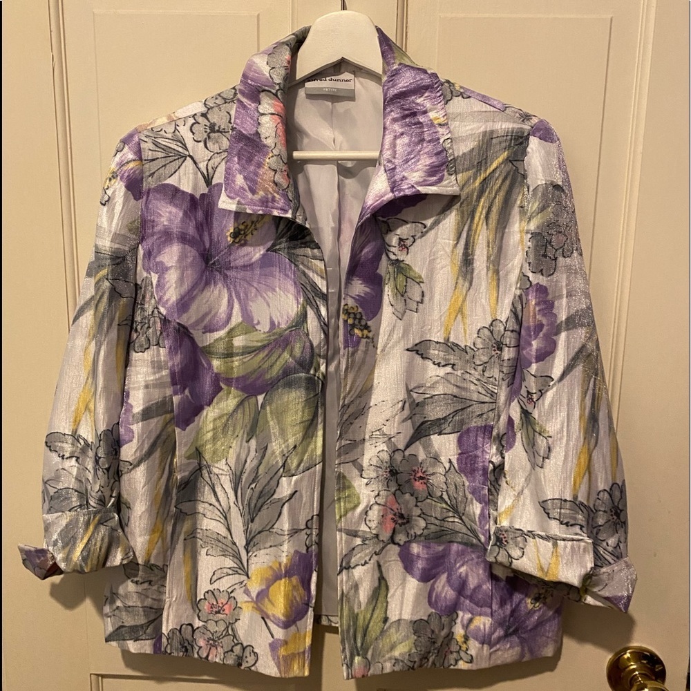 Alfred Dunner Petite Purple / Lavender Jacket SIZE 12P